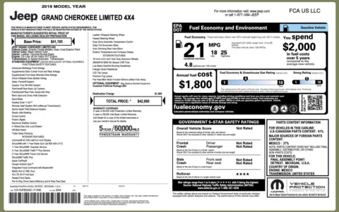 Photos of 2019 Jeep Grand Cherokee Limited for sale in Alvin, TX at Auto Boutique Texas