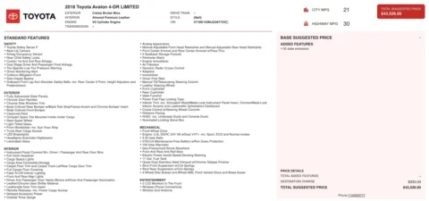 Photos of 2018 Toyota Avalon Limited for sale in Alvin, TX at Auto Boutique Texas