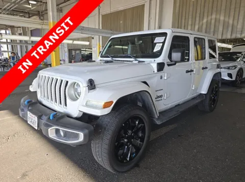 White 2022 Jeep Wrangler 4xe Unlimited Sahara for sale in Alvin, TX
