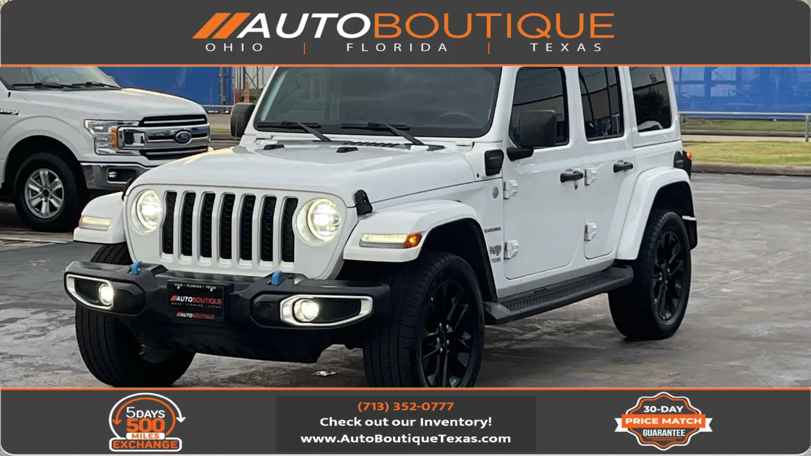 White 2022 Jeep Wrangler 4xe Unlimited Sahara for sale in Alvin, TX