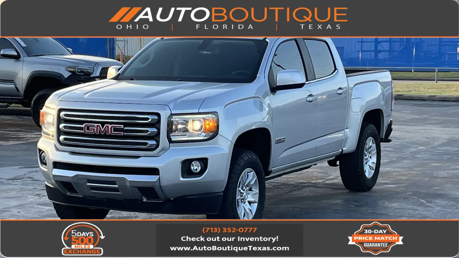 Silver 2016 GMC Canyon 4WD SLE for sale in Alvin, TX