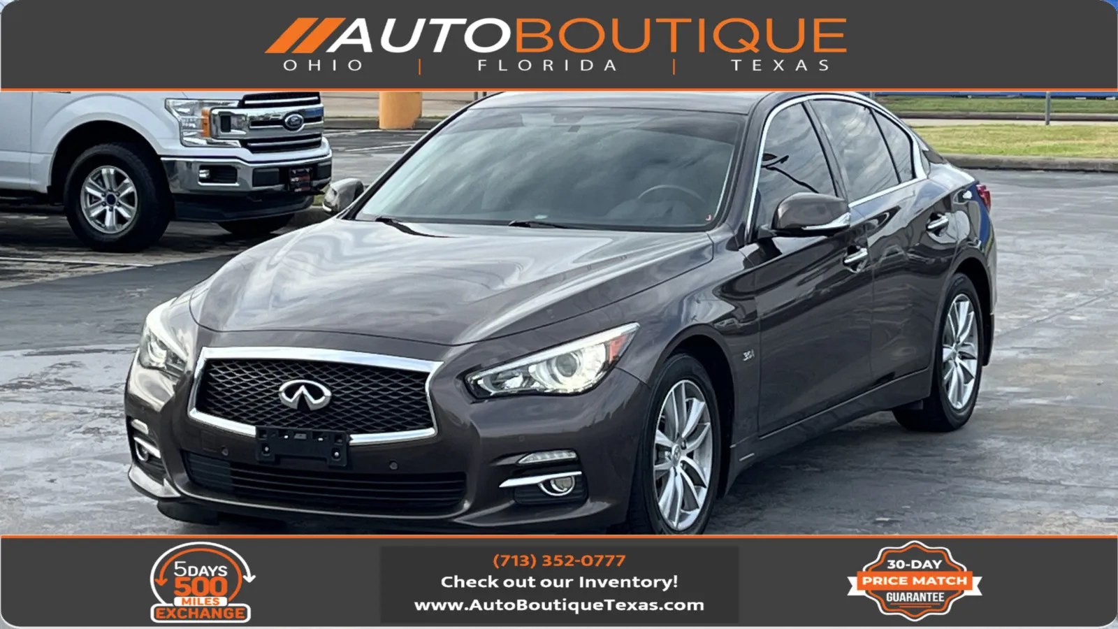 Brown 2016 INFINITI Q50 3.0t Premium for sale in Alvin, TX