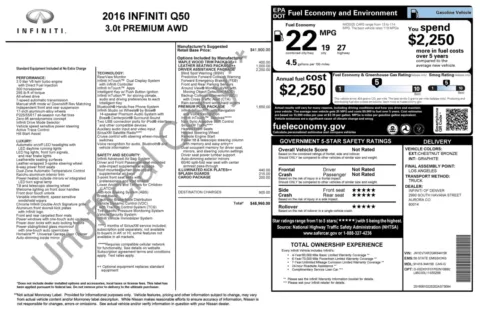 Photos of 2016 INFINITI Q50 3.0t Premium for sale in Alvin, TX at Auto Boutique Texas
