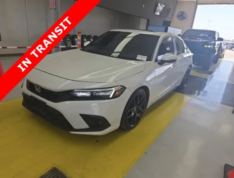 White 2023 Honda Civic Hatchback Sport Touring for sale in Alvin, TX