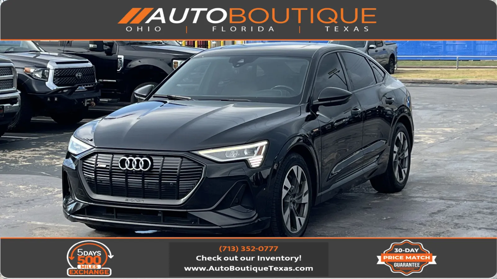 Black 2022 Audi e-tron Sportback S line Premium for sale in Alvin, TX