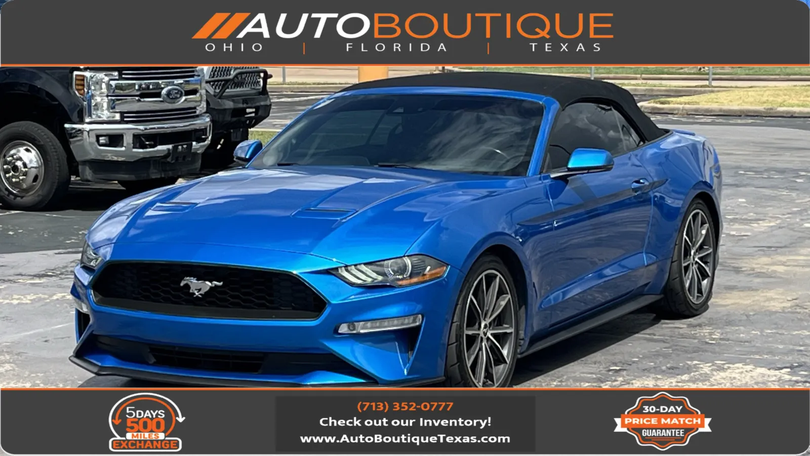 Blue 2019 Ford Mustang EcoBoost Premium for sale in Alvin, TX
