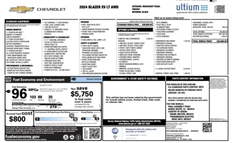 Photos of 2024 Chevrolet Blazer EV eAWD LT for sale in Alvin, TX at Auto Boutique Texas