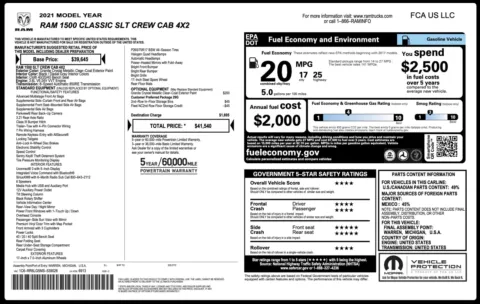 Photos of 2021 Ram 1500 Classic SLT for sale in Alvin, TX at Auto Boutique Texas