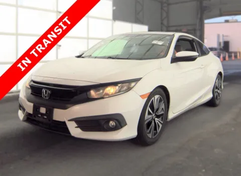 White 2017 Honda Civic Coupe EX-T for sale in Alvin, TX