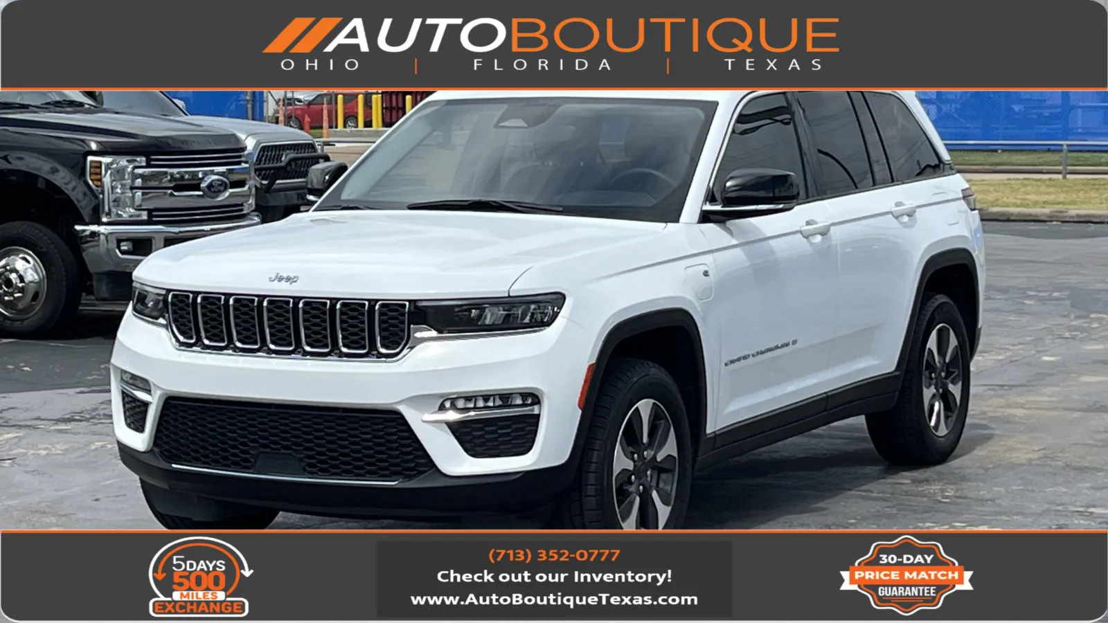 White 2023 Jeep Grand Cherokee 4xe for sale in Alvin, TX