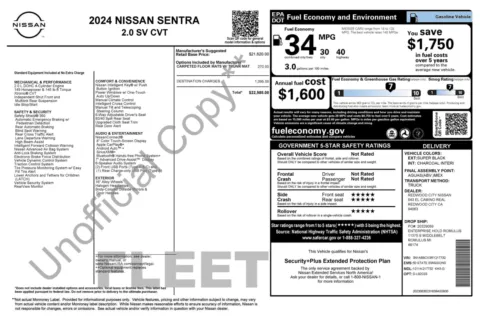 Photos of 2024 Nissan Sentra SV for sale in Alvin, TX at Auto Boutique Texas