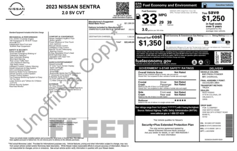 Photos of 2023 Nissan Sentra SV for sale in Alvin, TX at Auto Boutique Texas
