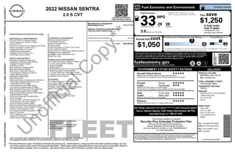 Photos of 2022 Nissan Sentra S for sale in Alvin, TX at Auto Boutique Texas