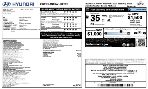 Photos of 2022 Hyundai Elantra Limited for sale in Alvin, TX at Auto Boutique Texas