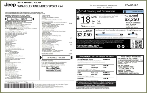 Photos of 2017 Jeep Wrangler Unlimited Sport for sale in Alvin, TX at Auto Boutique Texas