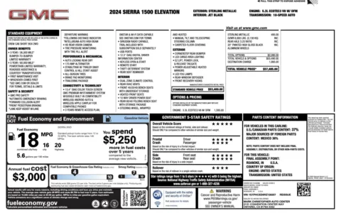 Photos of 2024 GMC Sierra 1500 Elevation for sale in Alvin, TX at Auto Boutique Texas