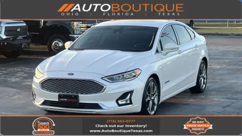 White 2019 Ford Fusion Hybrid Titanium for sale in Alvin, TX