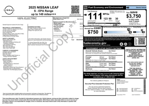 Photos of 2025 Nissan LEAF S for sale in Alvin, TX at Auto Boutique Texas