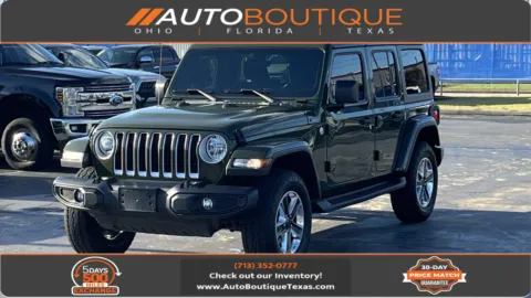 Green 2021 Jeep Wrangler Unlimited Sahara for sale in Alvin, TX