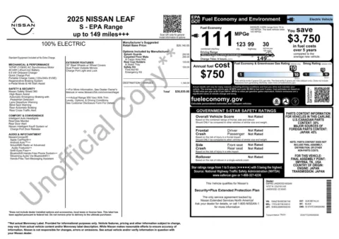 Photos of 2025 Nissan LEAF S for sale in Alvin, TX at Auto Boutique Texas