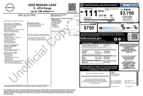 Photos of 2025 Nissan LEAF S for sale in Alvin, TX at Auto Boutique Texas
