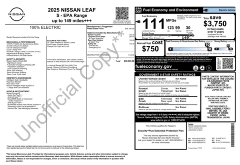 Photos of 2025 Nissan LEAF S for sale in Alvin, TX at Auto Boutique Texas