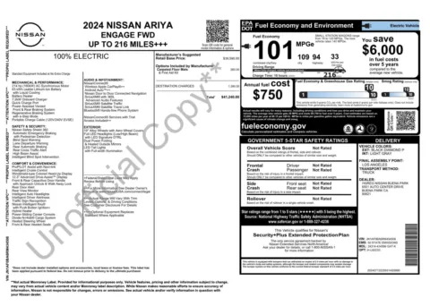 Photos of 2024 Nissan ARIYA ENGAGE for sale in Alvin, TX at Auto Boutique Texas