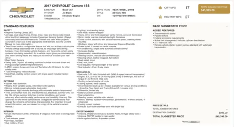 Photos of 2017 Chevrolet Camaro 1SS for sale in Alvin, TX at Auto Boutique Texas