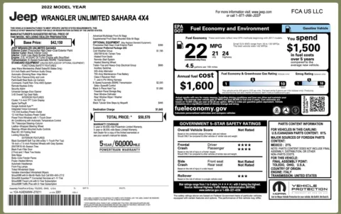Photos of 2022 Jeep Wrangler Unlimited Sahara for sale in Alvin, TX at Auto Boutique Texas