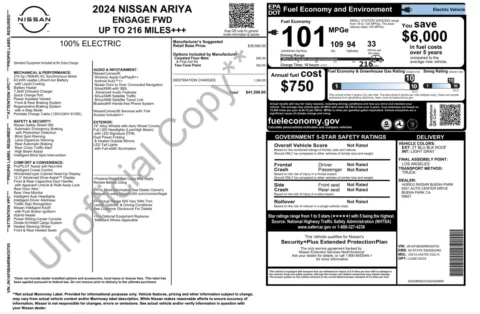 Photos of 2024 Nissan ARIYA ENGAGE for sale in Alvin, TX at Auto Boutique Texas