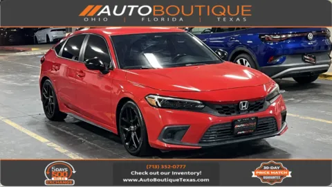 Red 2022 Honda Civic Hatchback Sport for sale in Alvin, TX