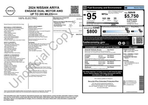 Photos of 2024 Nissan ARIYA ENGAGE for sale in Alvin, TX at Auto Boutique Texas