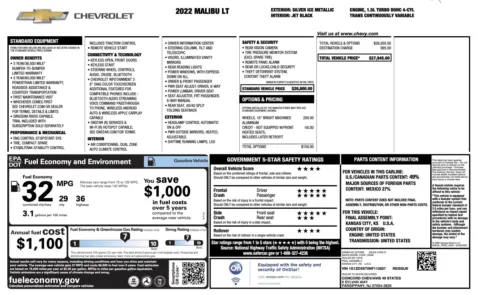 Photos of 2022 Chevrolet Malibu LT for sale in Alvin, TX at Auto Boutique Texas