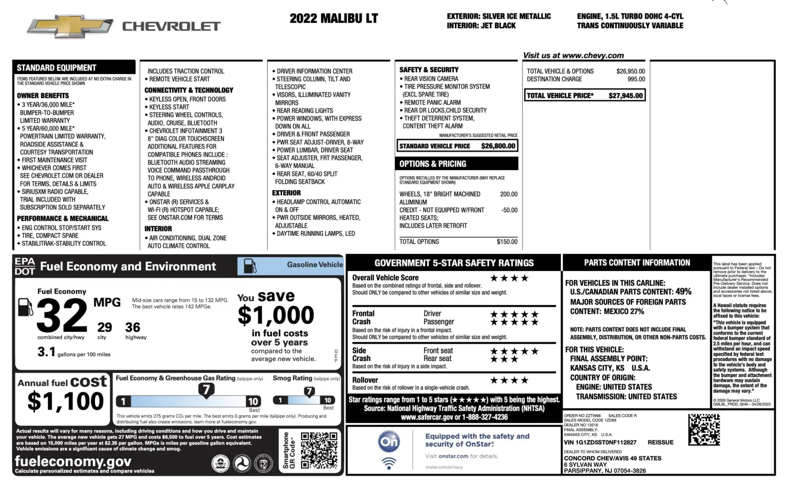 Chevrolet Malibu photo 2