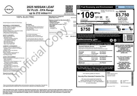 Photos of 2025 Nissan LEAF SV PLUS for sale in Alvin, TX at Auto Boutique Texas