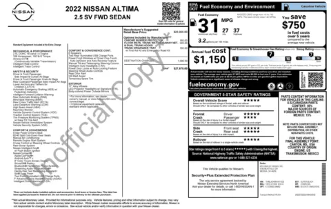 Photos of 2022 Nissan Altima 2.5 SV for sale in Alvin, TX at Auto Boutique Texas