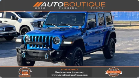 Blue 2021 Jeep Wrangler 4xe Unlimited Rubicon for sale in Alvin, TX