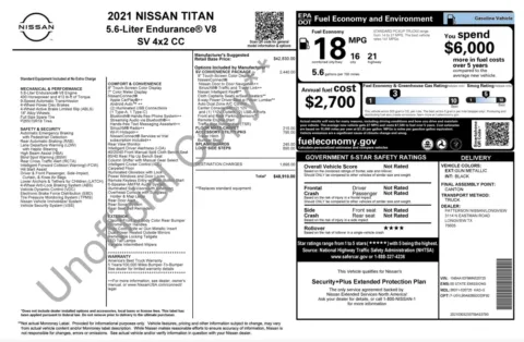 Photos of 2021 Nissan Titan SV for sale in Alvin, TX at Auto Boutique Texas