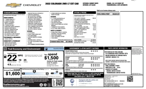 Photos of 2022 Chevrolet Colorado 2WD LT for sale in Alvin, TX at Auto Boutique Texas