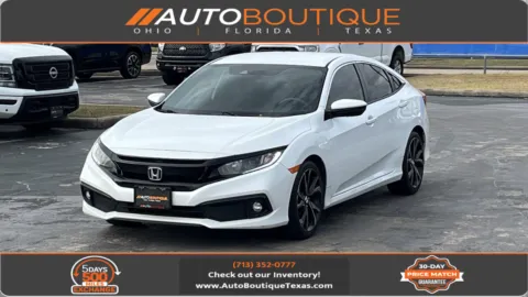 White 2019 Honda Civic Sedan Sport for sale in Alvin, TX