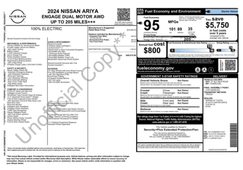 Photos of 2024 Nissan ARIYA ENGAGE for sale in Alvin, TX at Auto Boutique Texas