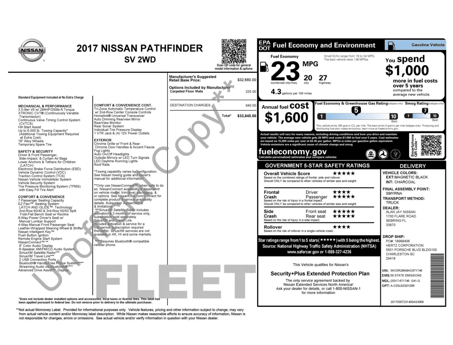 2017 NISSAN PATHFINDER SV for sale in Alvin, TX