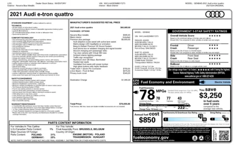 Photos of 2021 Audi e-tron Premium Plus for sale in Alvin, TX at Auto Boutique Texas