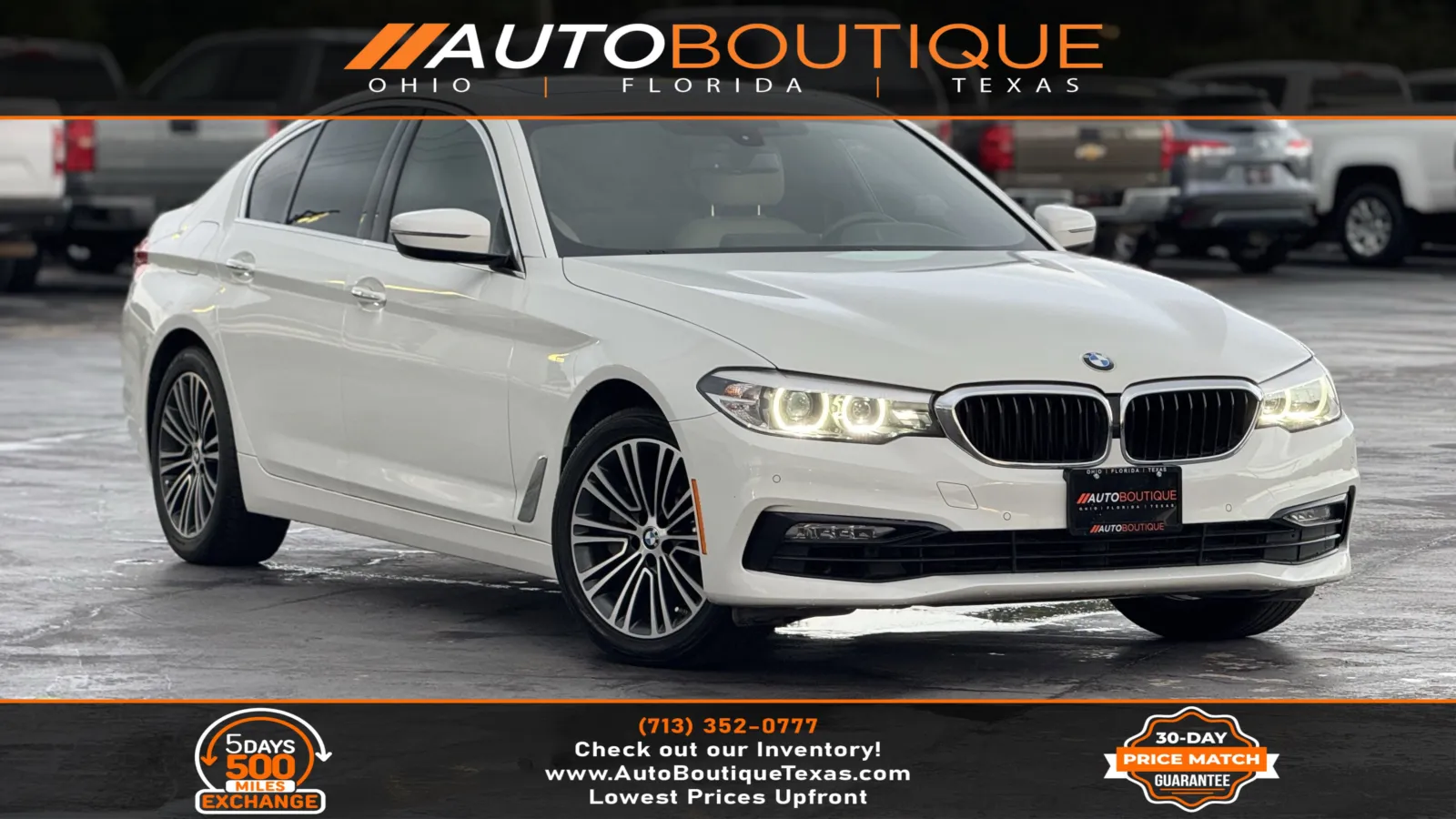 White 2018 BMW 5 Series 530i for sale in Alvin, TX
