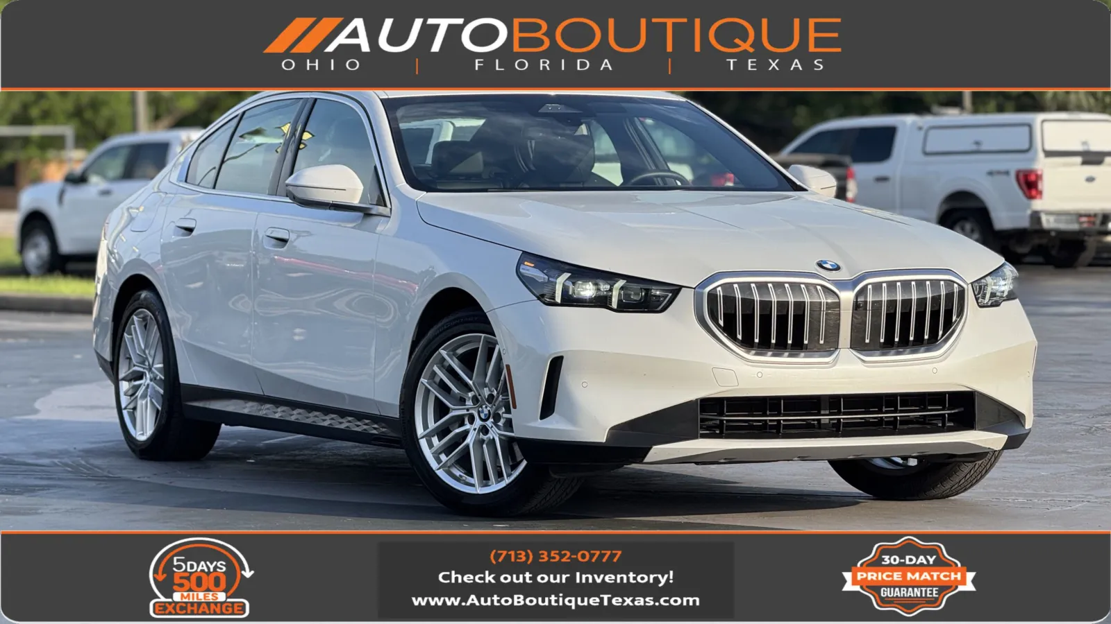 White 2025 BMW 5 Series 530i for sale in Alvin, TX