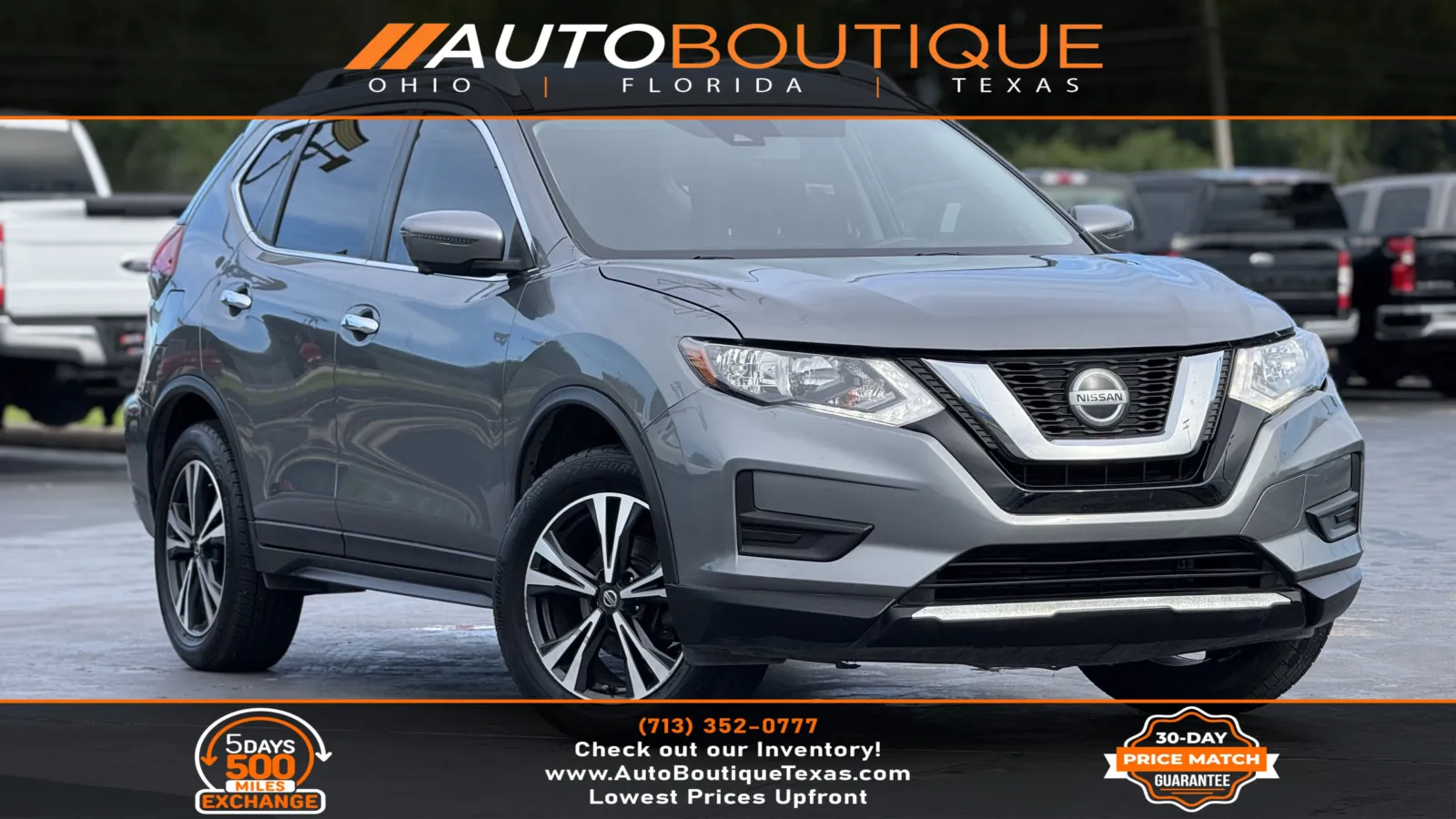 Gray 2019 Nissan Rogue SV for sale in Alvin, TX