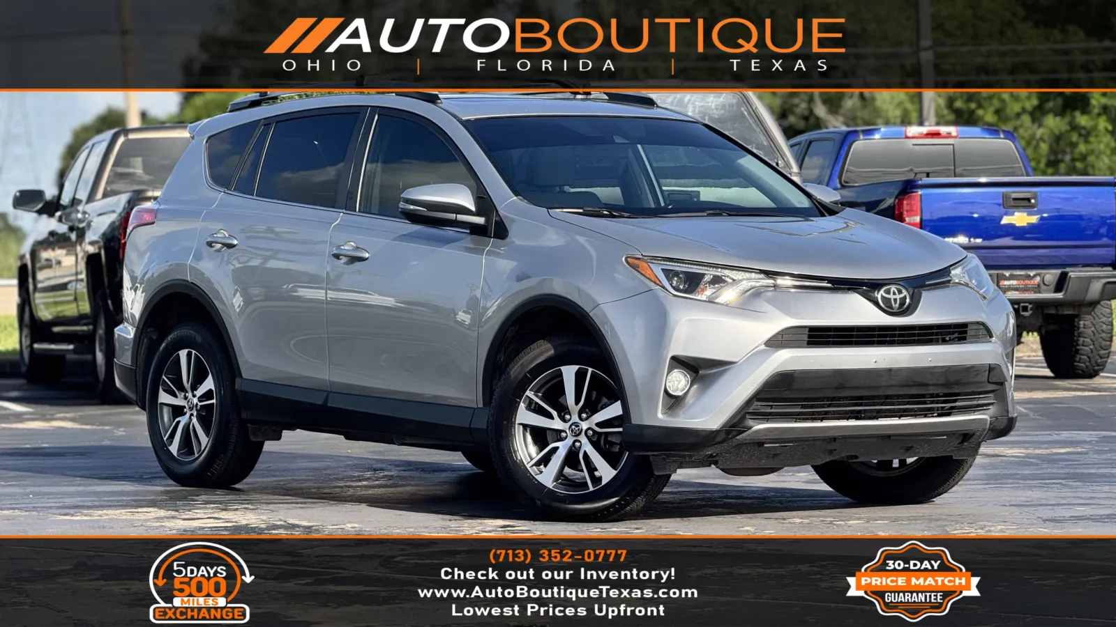 Silver 2018 Toyota RAV4 XLE for sale in Alvin, TX