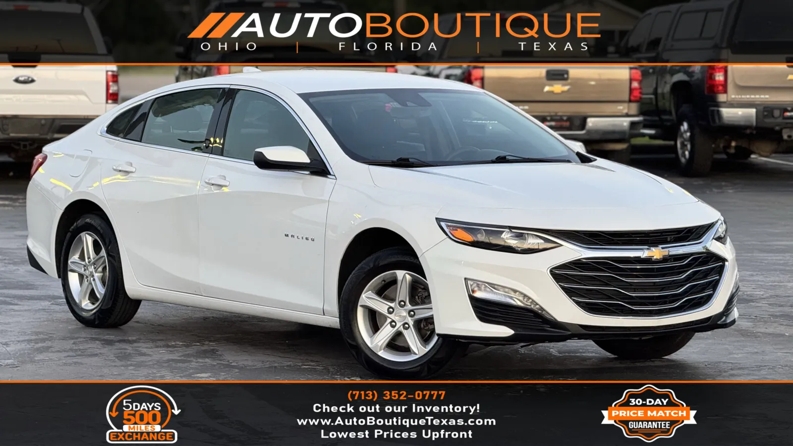 White 2023 Chevrolet Malibu LT for sale in Alvin, TX