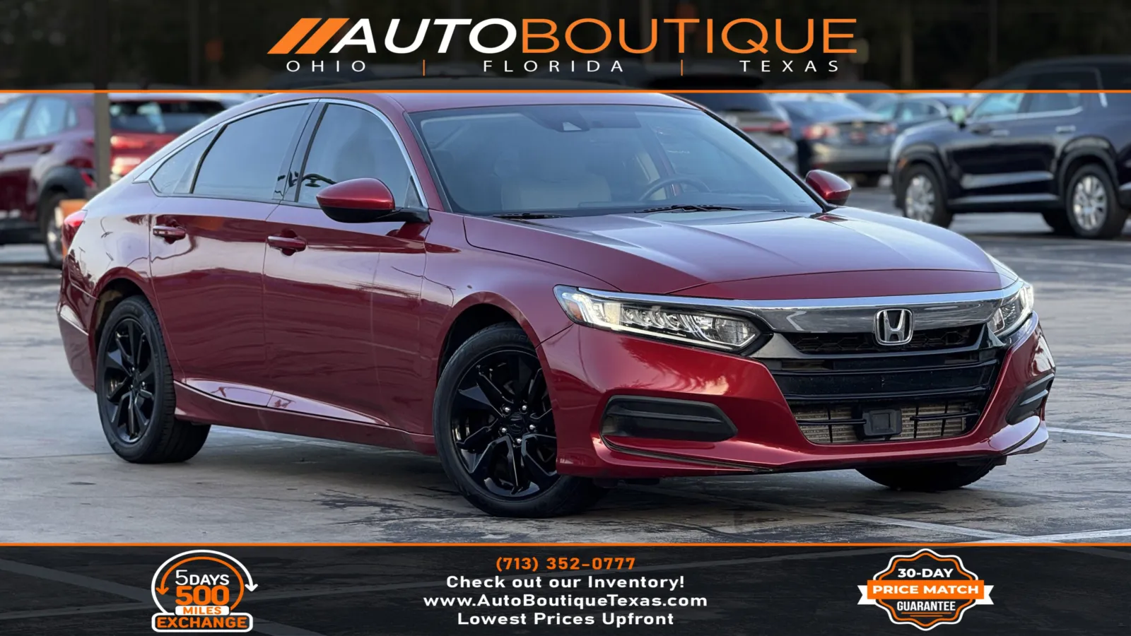 Red 2020 Honda Accord Sedan LX for sale in Alvin, TX