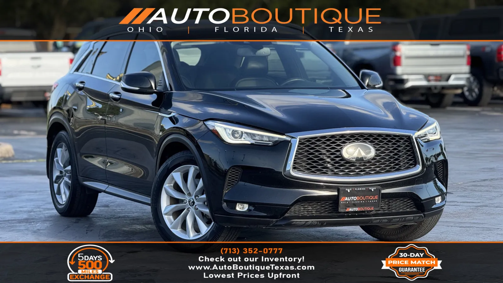 Black 2021 INFINITI QX50 LUXE for sale in Alvin, TX